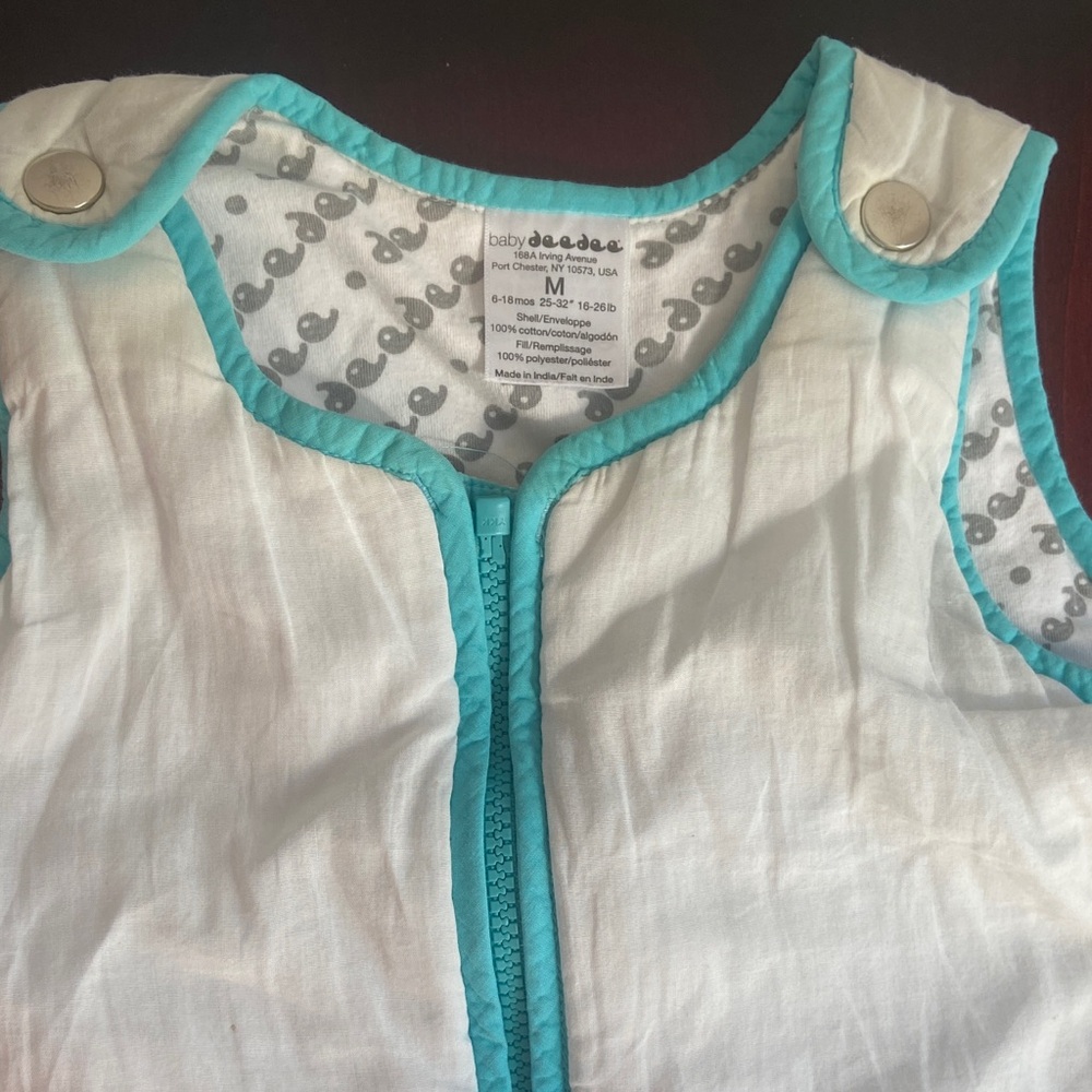 Baby Deedee White and Blue Sleep Sack